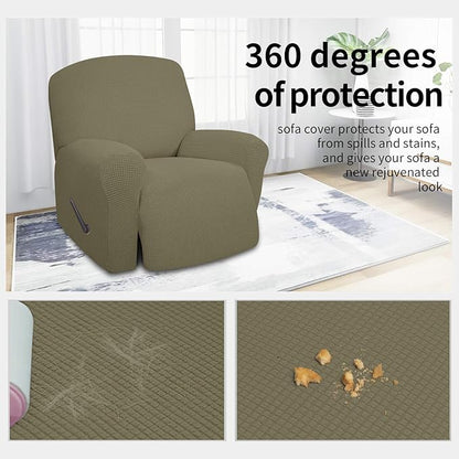 Easy-Going 4 Pieces Oversized Recliner Stretch Sofa Slipcover Sofa Cover - Image 3