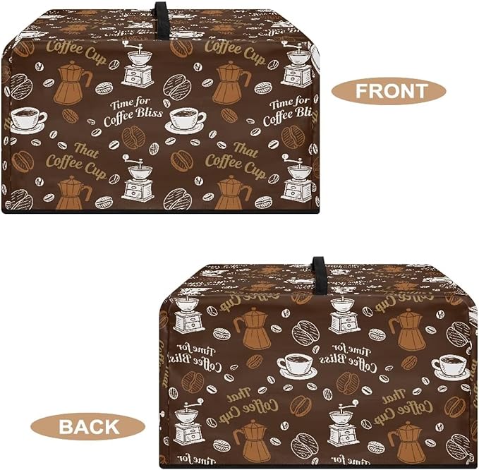 Microwave Oven Dust Cover, Coffee Heat-Resistant Waterproof Polyester Fabric - Image 5