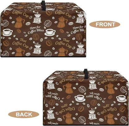 Microwave Oven Dust Cover, Coffee Heat-Resistant Waterproof Polyester Fabric - Image 5