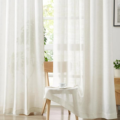Treatmentex Flax Blend Linen Semi Sheer Curtains - Image 8