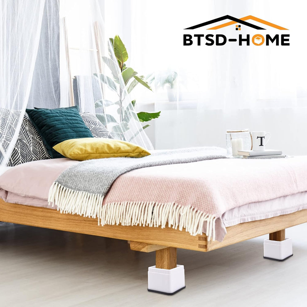 3 or 6 Inch Adjustable Bed Risers, 8 Pack