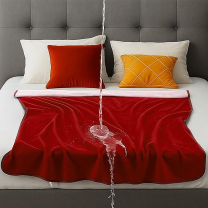 Waterproof Blanket for Bed Couch Sofa, Fleece and Flannel Waterproof Mat by Tisancy