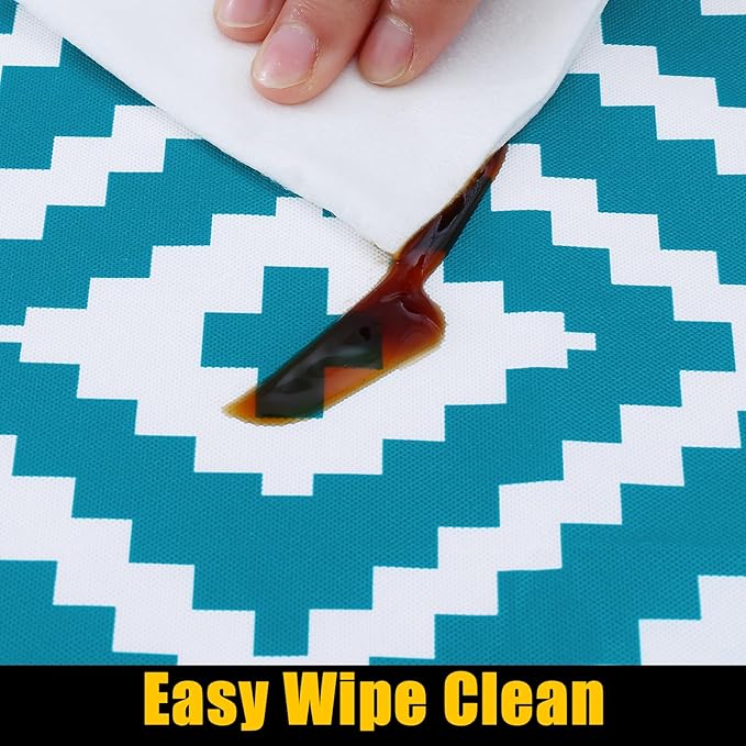 Smiry Rectangle Picnic Table Cloth, Waterproof Elastic Fitted Outdoor - Image 4