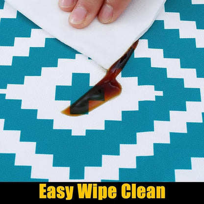 Smiry Rectangle Picnic Table Cloth, Waterproof Elastic Fitted Outdoor - Image 4