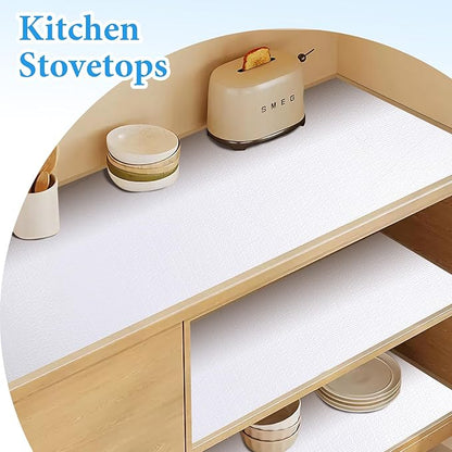 Shelf Liners for Kitchen Cabinets 17in x 20FT Non Adhesive Drawer Liner White - Image 7