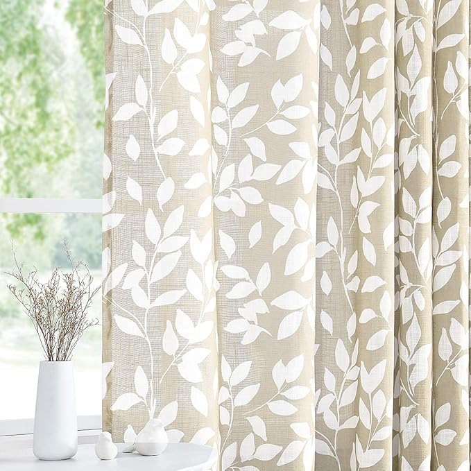Treatmentex Leaf Semi Sheer Curtains - Image 2