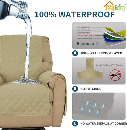 Easy-Going Sofa Slipcover Waterproof Oversized Recliner Chair Cover Non-Slip - Image 3