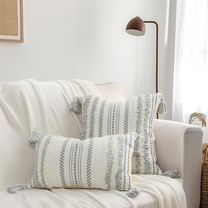decorUhome Decorative Boho Throw Pillow Covers 12x20 Set of 2, Lumbar Accent - Image 7