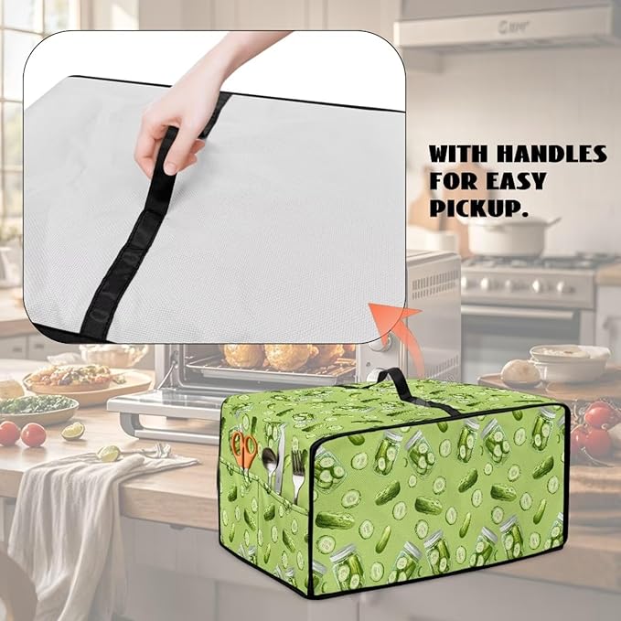 Toaster Oven Dust Cover with Storage Pockets, Dust-Proof Kitchen Appliance - Image 4