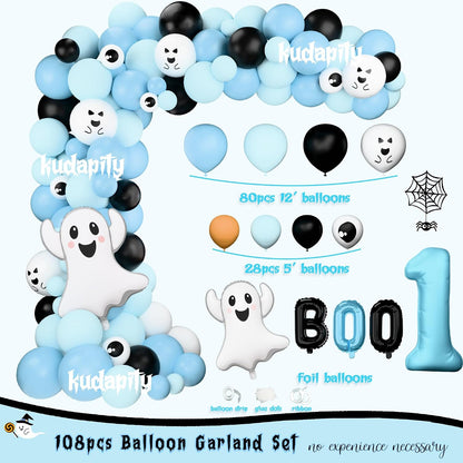 Halloween 1st Birthday Party Decorations,Spooky One Birthday Supplies Decor