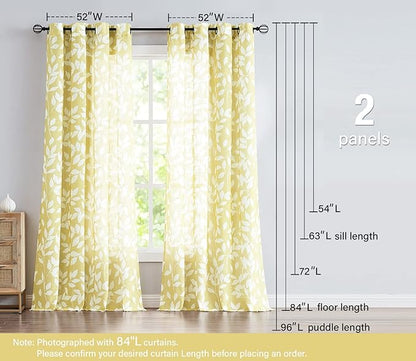 Treatmentex Yellow and White Curtains - Image 6