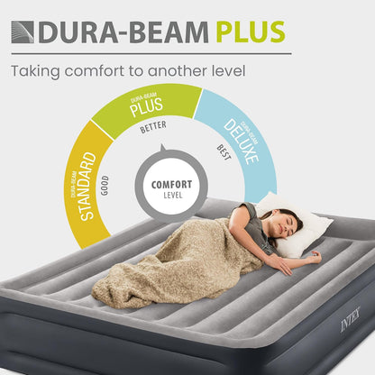intex 64135ed dura-beam plus deluxe pillow rest air showing dimensions