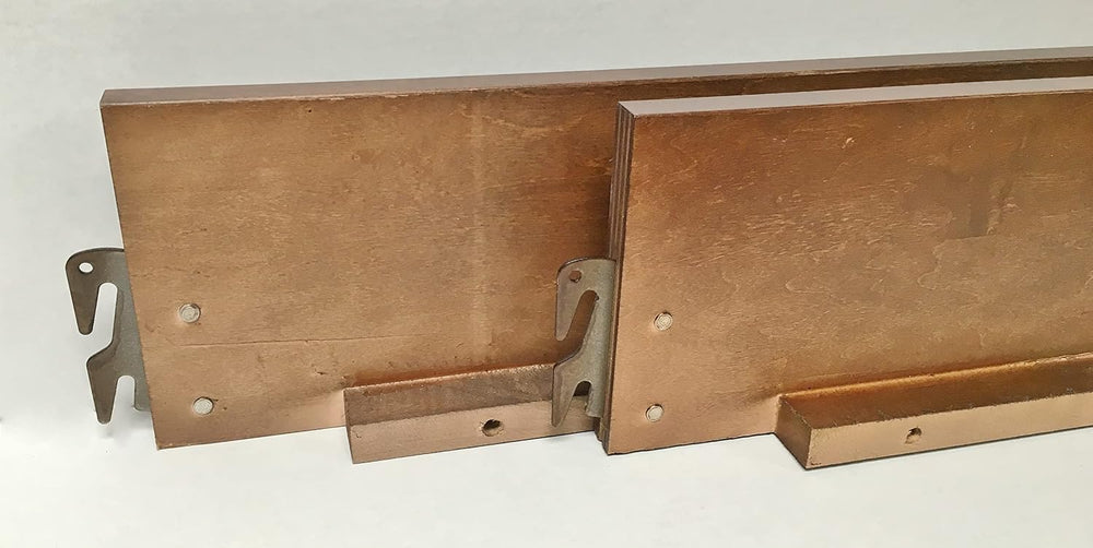 B&H Panel Company Walnut Finish Wood Bedrails (Twin/Full, Queen/King, &am...