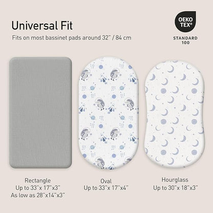 Gllquen Baby Muslin Bassinet Sheets 3 Pack, Breathable Elastic Cozy Fitted - Image 4