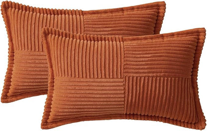 MIULEE Rust Decorative Lumbar Throw Pillow Covers - Image 6