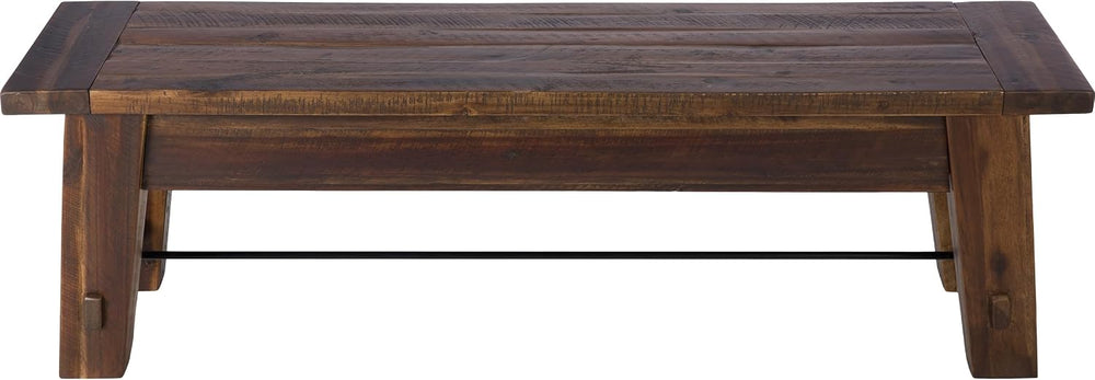 Alaterre Durango Rustic Industrial Solid Wood Entryway Bench, Natural, 60”