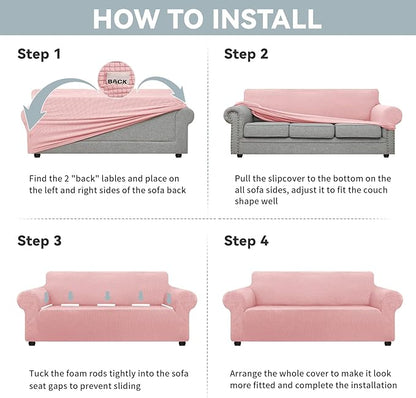 LURKA Stretch Oversized Sofa Slipcovers 1 Piece Couch Covers - Image 6