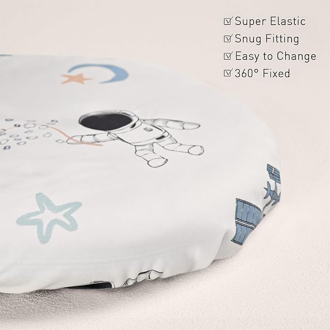 Gllquen Baby Bassinet Sheets 4 Pack, Breathable Cozy Fitted Mattress Sheet - Image 3