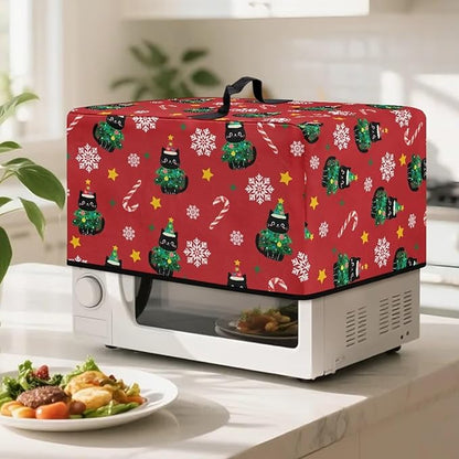 Microwave Ovens Dust Cover, Christmas Cat Polyester Waterproof Countertop - Image 3