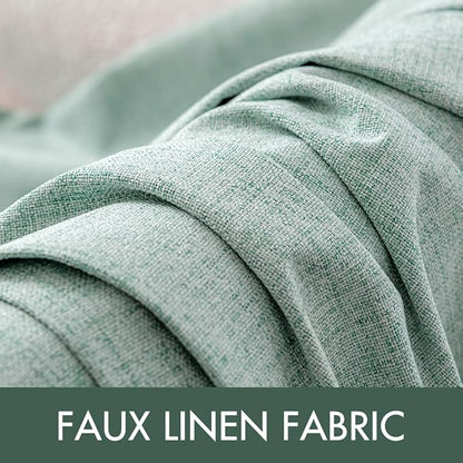 MIULEE Linen Texture Curtains for Bedroom Solid 100% Blackout Thermal Insulated - Image 5