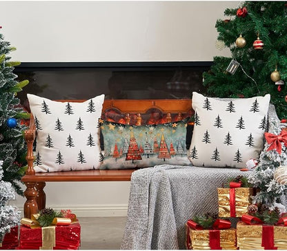 DFXSZ Christmas Pillow Covers 18x18 inch Set of 2 Christmas Tree Decorative - Image 5
