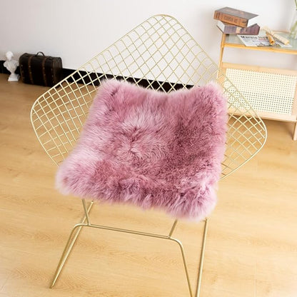 LLB Sheepskin Chair Covers Office Chair Cushion Dining Room Chair Pads Desk - Image 5