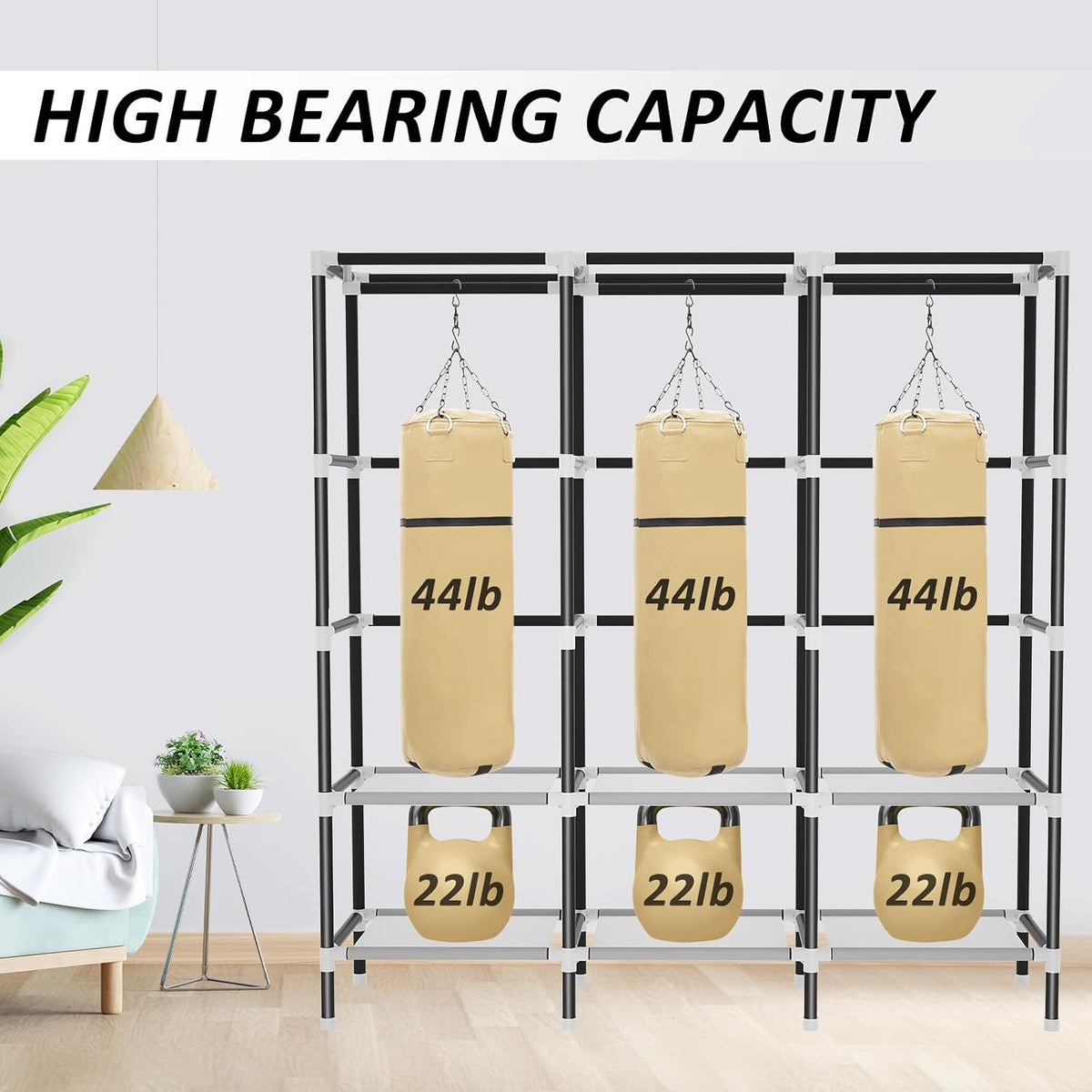 lokeme wardrobe closet,steel pipe diameter 19mm,portable closet for, side view