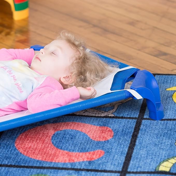 Sprogs Heavy-Duty Stackable Standard Size 52"L Daycare Cots - Image 11