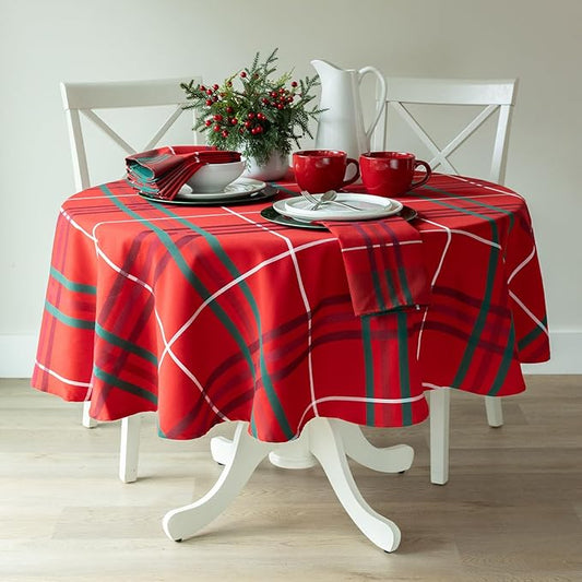 Benson Mills Heavyweight Yarn Dyed Engineered Woven Fabric Plaid Table Cloth by BensonMills