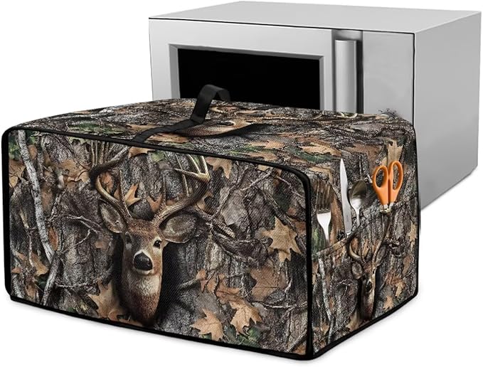 Dust-Proof Microwave Oven Cover Protector Microwave Oven Grill Cover Deer Elk by HwzdsyxlCreativeHomeDecor