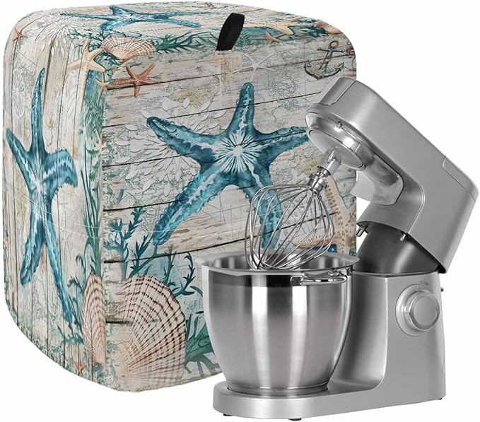 Turquoise Starfish Stand Mixer Dust Cover by Unknown