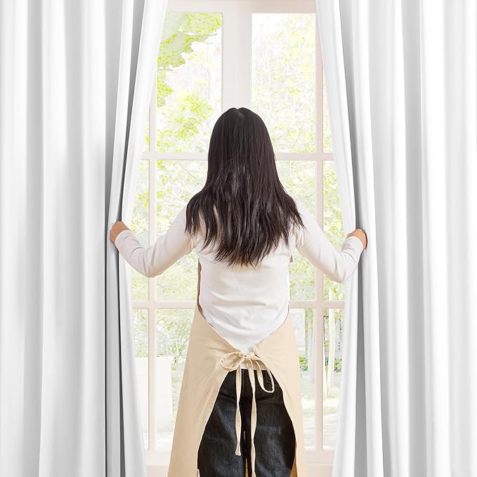 KEQIAOSUOCAI White Blackout Curtains 102 Inches Long, Custom Made Pinch Pleated - Image 3