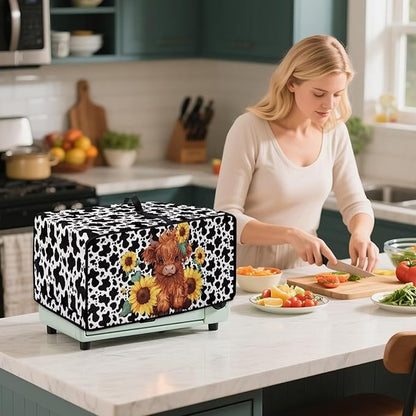 Microwave Oven Cover with Storage Pockets Waterproof Toaster Oven Dust Cover - Image 4