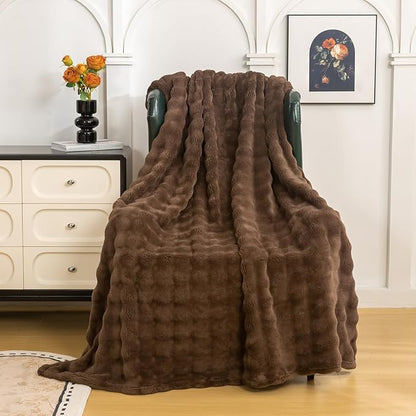 YUSOKI Luxury 3D Bubble Throw Blanket 2lb, All Ages, Home Decoration - Image 2