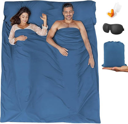 Sleeping Bag Liner, Travel Sheet & Adult Sleep Sack, Camping Sheets Travel by BREENHILL