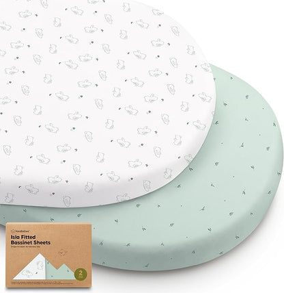 2-Pack Baby Bassinet Sheets Girl, Boy by KeaBabies