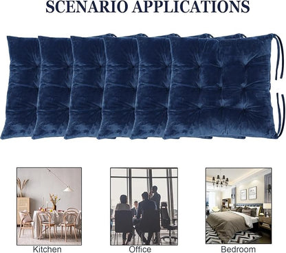 6 Pack Square Seat Cushion Chair Pads - Image 5