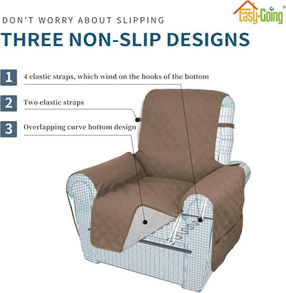 Easy-Going Sofa Slipcover Waterproof Oversized Recliner Chair Cover Non-Slip - Image 3