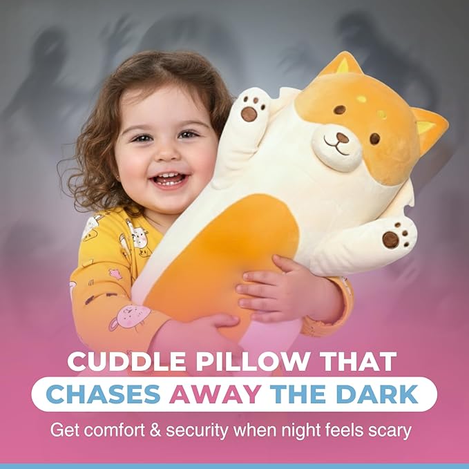 Fox Plush Body Pillow for Kids | Long Stuffed Animal Cuddle Pillow | Soft - Image 3