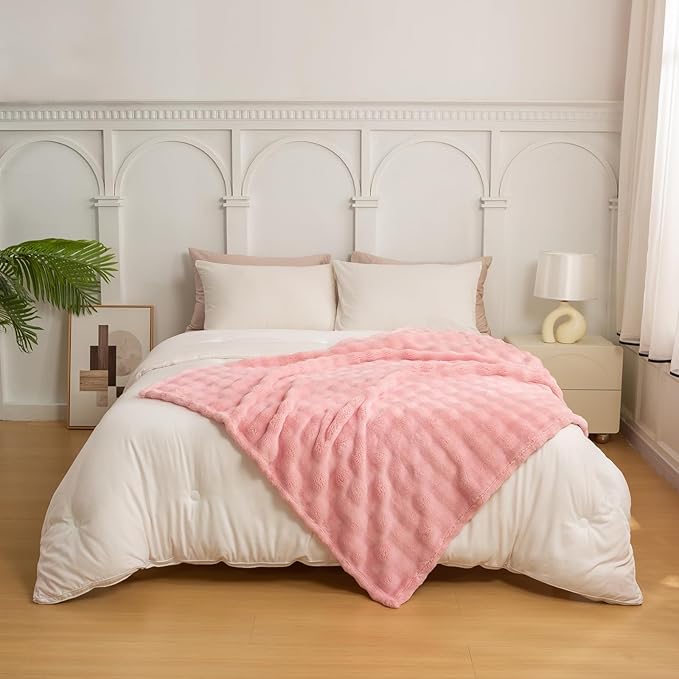 YUSOKI Luxury 3D Bubble Throw Blanket 2lb, All Ages, Home Decoration - Image 4