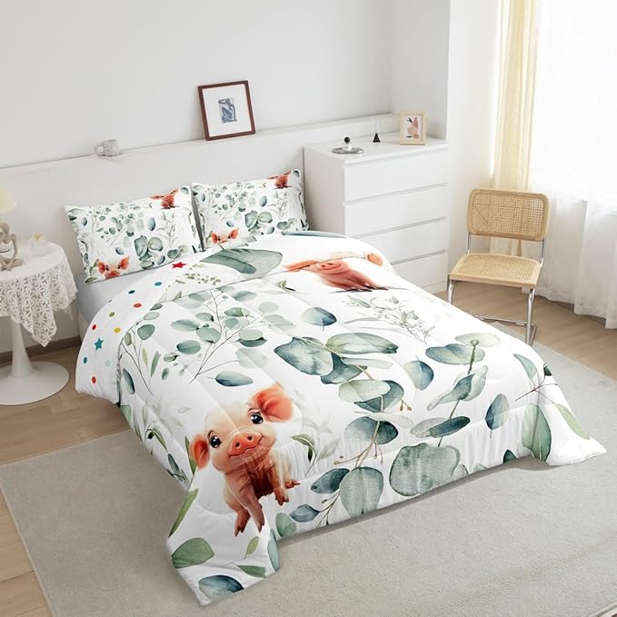 Erosebridal Kawaii Pig Bedding Full Size - Image 5