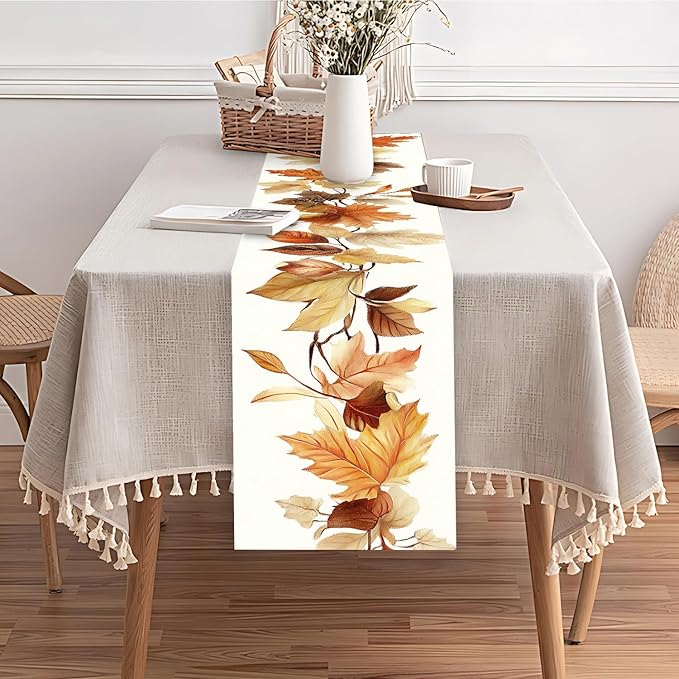 Autumn Leaves Table Runner – 13x72 Inch Fall Table Decor - Image 6