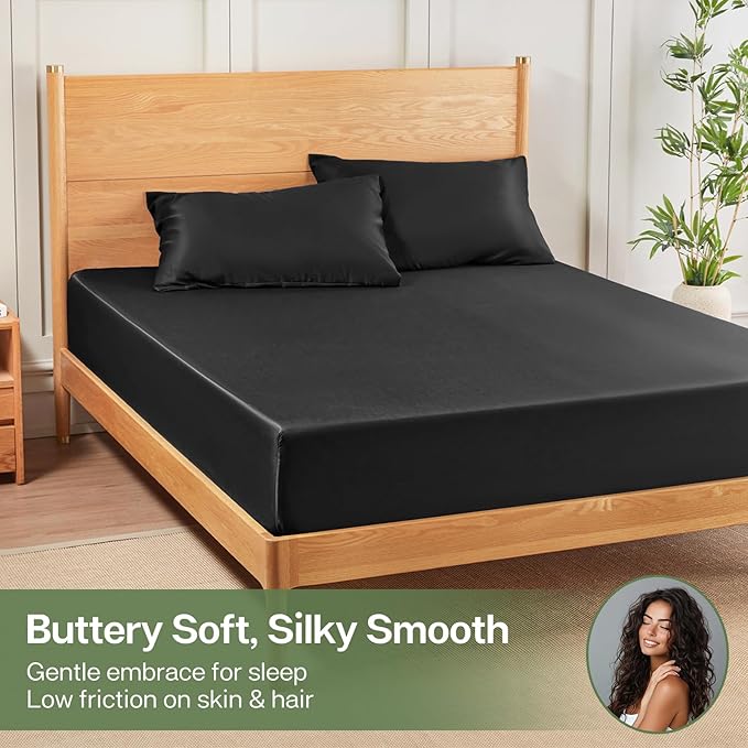 MR&HM Twin XL Fitted Sheet Only, Ultra-Soft Rayon Derived from Bamboo & - Image 4
