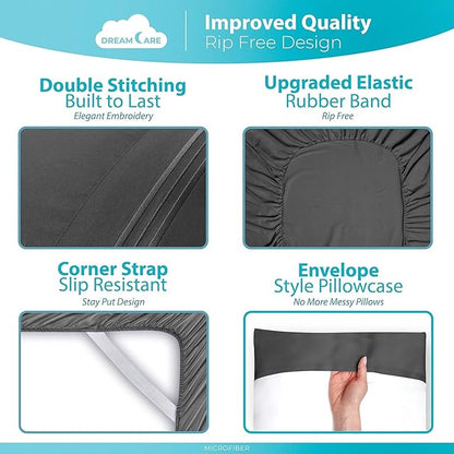 DREAMCARE King Size Sheets Set - Image 6