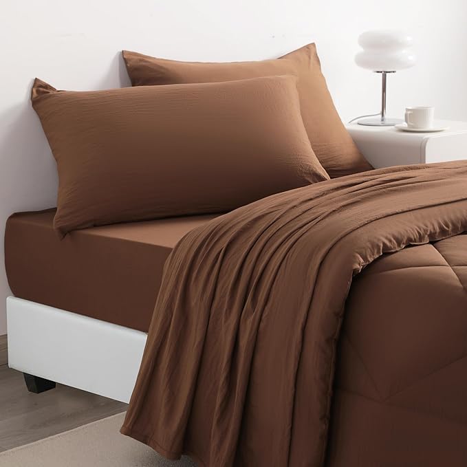 NTBAY Twin Comforter Set with Sheets, 5 Pieces Soft and Breathable Twin Bedding - Image 2