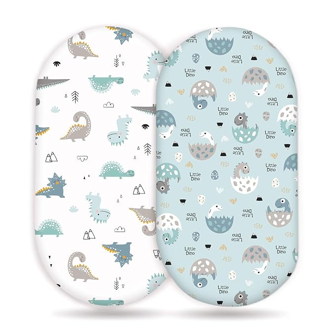 GRSSDER Stretchy Ultra Soft Fitted Bassinet Sheet Set 2 Pack, Universal Fit by BUYNOW