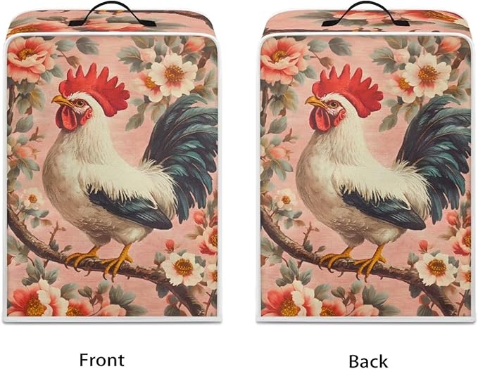 Mumeson Rooster Flower Coffee Maker Cover Blender Dust Cover, Coffee Machine - Image 2