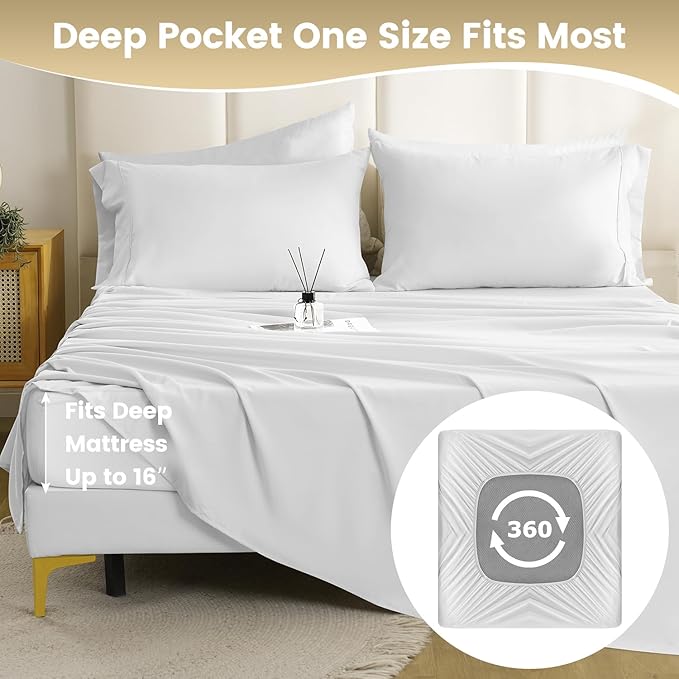 Twin Sheet Set - 3 Piece Super Soft Breathable Bed Sheet & Pillowcase Set - Image 6