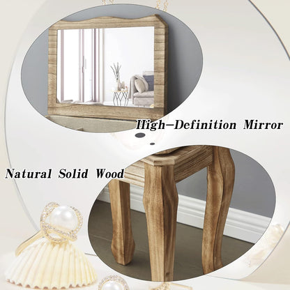 emfogo standing jewelry armoire, 7 drawers & 2 showing dimensions