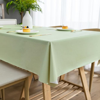 Square Table Cloth, 100% Waterproof Tablecloth Oil Proof Spill Proof Vinyl - Image 8